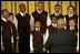 The Richmond Boys Choir, led by Artistic Director Billy Dye, performs during the Coming Up Taller awards ceremony Monday, Jan. 28, 2008, in the East Room of the White House. In thanking the choir afterwards, Mrs. Laura Bush said, "I like that you sang Stevie Wonder's song, "Always," because I think that's what children in each one of these programs that we've represented today will learn in your programs, and that is that somebody will love them always."