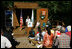 Mrs. Laura Bush addresses her remarks Monday, July 28, 2008, during a visit to the Carl Sandburg Home National Historic Site in Flat Rock, N.C., announcing a $50,000 grant to benefit the Junior Ranger program at the historic site.