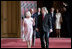 President George W. Bush and Laura Bush visit with Queen Elizabeth II and the Duke of Edinburgh Prince Phillip in St. George's Hall at Windsor Castle in Windsor, England.