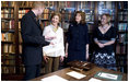 Mrs. Laura Bush visits the Charles Dickens House and Museum in London on Monday, June 16, 2008. The Dickens Drawing Room, Library and Study were included on the tour.