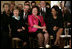 Mrs. Laura Bush is joined by Therese Rein, wife of Australian Prime Minister Kevin Rudd, and U.S. Secreatry of State Condoleezza Rice, right, during the joint press availability with President George W. Bush and Prime Minister Rudd Friday, March 28, 2008, in the East Room of the White House.