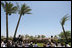 Mrs. Laura Bush delivers remarks on U.S.-Middle East Partnership for Breast Cancer Awareness and Research Sunday, May 18, 2008, at the Grand Rotana Resort in Sharm El Sheikh, Egypt. Mrs. Bush told her audience, "Today I'm pleased to announce that the U.S.-Middle East Partnership for Breast Cancer Awareness and Research will conduct a similar breast cancer analysis and breast cancer services and awareness in the Palestinian Territories. We're glad that the Palestinian Ministry of Health is playing a key leadership role in the development and implementation of this important project."