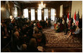 Mrs. Laura Bush delivers remarks at the launching of the Iraq Cultural Heritage Project Thursday, Oct. 16, 2008, at the Iraq Embassy in Washington, D.C. Mrs Bush said, "The United States is proud to partner with Iraq as it rebuilds its capacity to safeguard its birthplace of human civilization."