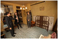 Mrs. Laura Bush and daughter Barbara Bush visit the Lower East Side Tenement Museum in New York City, Friday, Oct. 24, 2008. The tour led by the museum's Vice President of Public Affairs, Mr. David Eng. Mrs. Bush said that it is important for all Americans to remember where we have come from and reflect on our history. She added that the museum makes it possible for visitors to see the past and remind us of our heritage in a diverse, thriving and immigrant culture.