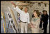 Mrs. Laura Bush views the restoration of the original home of Alexander Hamilton with Stephen Spaulding, National Park Service Chief of the Architectural Preservation Division, at what is now a part of the Hamilton Grange National Memorial in New York City, Sept. 24, The building was once the historic home of Alexander Hamilton. 