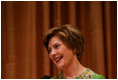 Mrs. Laura Bush addresses her remarks Friday evening, Sept. 26, 2006 in Washington, D.C., during the 2008 National Book Festival Gala Performance, an annual event celebrating books and literature.