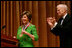 Mrs. Laura Bush is honored with the Living Legend Medallion by Dr. James Billington, the Librarian of Congress, Friday evening, Sept. 26, 2008 in Washington, D.C., during the 2008 National Book Festival Gala Performance.