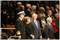 President George W. Bush and Mrs. Laura Bush participate in a military appreciation Tuesday, Jan. 6, 2009, at Ft. Myer, Va., in honor of the President's tenure as Commander-in-Chief. The First Couple was honored for their outstanding public service by the Department of Defense.