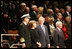 President George W. Bush and Mrs. Laura Bush participate in a military appreciation Tuesday, Jan. 6, 2009, at Ft. Myer, Va., in honor of the President's tenure as Commander-in-Chief. The First Couple was honored for their outstanding public service by the Department of Defense.