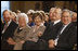 President George W. Bush and Mrs. Laura Bush are joined by his parents, former President George H. W. Bush and Mrs. Barbara Bush, during a reception in the East Room at the White House Wednesday, Jan. 7, 2009, in honor of the Points of Light Institute. President Bush's brother Neil is seen at far-left.