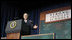 President George W. Bush gestures as he addresses his remarks Thursday, Jan. 8, 2009 at the General Philip Kearny School in Philadelphia, in support of the No Child Left Behind Act, urging Congress to strenghten and reauthorize the legislation.