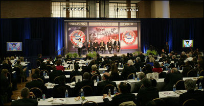 U.S. Secretary of Labor Elaine Chao addresses the audience, Thursday, Oct. 27, 2005 at Howard University in Washington, as part of the program at the White House Conference on Helping America's Youth. 