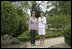 Mrs. Laura Bush and Mrs. Akie Abe, wife of Japanese Prime Minister Shinzo Abe, tour the gardens at the Mount Vernon Estate of George Washington Thursday, April 26, 2007, in Mount Vernon, Va.