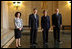 Mrs. Laura Bush poses for photos with Nabi Sensoy, Turkish Ambassador to the United States, his wife Gulgun Sensoy, and Dr. Ben Bernanke, Federal Reserve Chairman Friday January 18, 2007, during a visit to the Contemporary Turkish Painting Exhibit at the Federal Reserve in Washington, D.C.