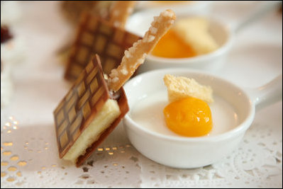 Deserts with a design flair were created by White House Executive Pastry Chef William Yosses for the 2008 Cooper-Hewitt National Design Awards buffet reception in the East Room on July 14, 2008.