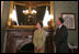 Mrs. Laura Bush is joined by Richard C. Cote, curator, U.S. Department of the Treasury, as she views the completed restoration of the Salmon P. Chase suite in the U.S. Treasury Building, Thursday, Jan. 11, 2007, in Washington, D.C., part of a tour showing the first major restoration at the U.S. Treasury Building, a National Historic Landmark. White House photo by Shealah Craighead 