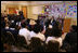 Mrs. Laura Bush and actress Emma Roberts meet with students at Washington Middle School for Girls Tuesday, May 29, 2007, in Washington, D.C..