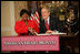  President George W. Bush shakes the hand of Joyce Cullen, a heart disease survivor, after signing the Presidential Proclamation in Honor of American Heart Month Friday, Feb. 1, 2008, in Kansas City, Mo. In signing the proclamation, the President thanked Mrs. Cullen for her work and said, "...She's very much a part of the Heart Truth Campaign here in Kansas City. And she's helping people understand two things -- one, be able to recognize the symptoms, and secondly, be able to prevent the symptoms from happening in the first place... So I want to thank you for being a strong leader in the campaign for awareness."