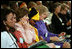 Mrs. Laura Bush listens to a panel discussion Monday, Sept. 18, 2006, during the White House Conference on Global Literacy held at the New York Public Library. White House photo by Shealah Craighead 