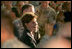 Mrs. Laura Bush meets troops after addressing them Thursday, Oct. 25, 2007, at Ali Al Salem Air Base near Kuwait City. Mrs. Bush told her audience, "Ali Al Salem is the first base where American and Kuwaiti flags were flown together. This is the perfect place to recognize the friendship between Kuwait and the United States -- and to thank all of the Kuwaitis who support our American Armed Forces."