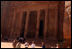 Mrs. Laura Bush tours the Treasury at Petra, a biblical city carved into stone, in southern Jordan Friday, Oct. 26, 2007. It is a UNESCO World Heritage Site and designated as one of the Seven New Wonders of the World in July 2007. A regional trading center, Petra prospered from the first century BCE until the first century AD, when it fell to the Romans in 106 AD.