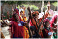 Dancers perform for Mrs. Laura Bush during her tour of Prayas, Thursday, March 2, 2006, in New Delhi, India.