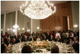 President George W. Bush and Mrs. Laura Bush attend the State Dinner in their honor with with the President of Paksitan, Saturday, March 4, 2006 in Islamabad, Pakistan.