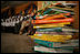 A stack of some of the books that will part of the Africa Education Initiative Textbooks Program, are seen on stage Jan. 17, 2006 in Accra, Ghana.