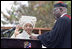 Liberia President Ellen Johnson Sirleaf is sworn-in as the first woman head of state in Africa, in Monrovia, Liberia, Jan. 16, 2006.