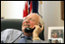 Vice President Dick Cheney talks with former President Gerald R. Ford by telephone from the Vice President's West Wing office, December 8, 2006. "He was a dear friend and mentor to me until this very day," said the Vice President in a statement released upon President Ford's death on December 26.