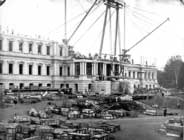 Photo showing the construction of the south wing, June 24, 1873. (NARA)