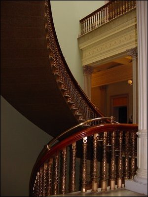 Eisenhower Executive Office Building Stair 1 restored balusters.