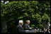 President George W. Bush and President Mahmoud Abbas of the Palestinian Authority, respond to questions during a joint press availability Thursday, May 26, 2005, in the Rose Garden of the White House.