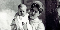 First Lady Frances Cleveland holds baby Esther, the first and only child of a president to be born at the White House. Esther was born on September 9 , 1893. 