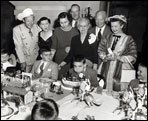 President Dwight Eisenhower's grandson, David, enjoys a Roy Rogers birthday party at the White House in 1956. The Eisenhower grandchildren, David and Susan, were each treated to one "special" or themed birthday party at the White House.