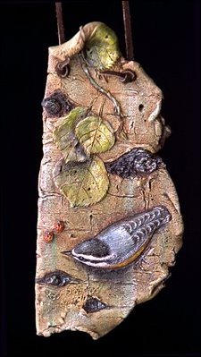 Ceramic bird ornament by Jane Beasley, Helena, MT