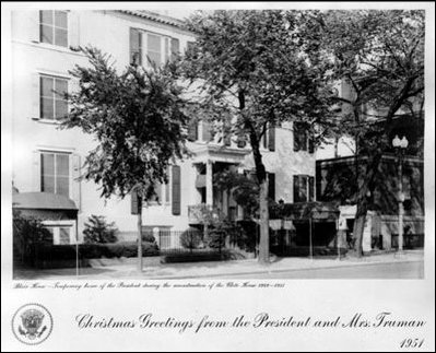 1951 White House Holiday Card.