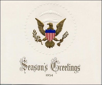 1954 White House Formal Holiday Card.