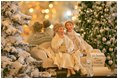 Vignette of I'm Dreaming of a White Christmas on the Pier Table in the Grand Foyer.