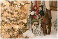 Vignette of Jingle Bells on the Pier Table in the Cross Hall.