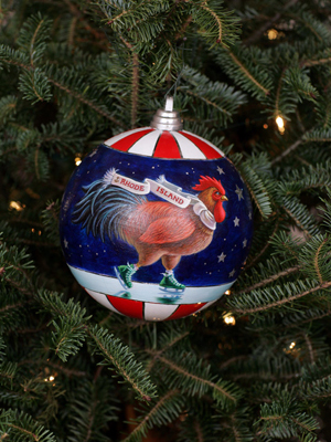 Rhode Island Senator Jack Reed selected artist Mary Jane Begin to decorate the State's ornament for the 2008 White House Christmas Tree.