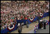 President George W. Bush addresses members of the West Virginia Air National Guard 167th Airlift Wing and their family members Wednesday, July 4, 2007, in Martinsburg, W. Va. White House photo by Chris Greenberg