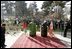 Vice President Dick Cheney and Afghanistan President Hamid Karzai answer questions during a press availability at the Presidential Palace in Kabul, Afghanistan, Dec. 7, 2004.