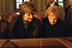 Laura Bush looks over the historic book collection housed at Vilnius University with Alma Adamkiene, wife of the President of Lithuania, Saturday, Nov. 23, 2002. White House photo by Susan Sterner.