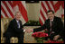 President George W. Bush and Georgian President Mikhail Saakashvili meet in Tbilisi Tuesday, May 10, 2005.