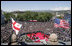 Thousands gather in Freedom Square to hear President George W. Bush speak in Tiblisi, Georgia, Tuesday, May 10 2005. "When Georgians gathered here 16 years ago, this square had a different name. Under Lenin's steely gaze, thousands of Georgians prayed and sang, and demanded their independence, said President Bush. "The Soviet army crushed that day of protest, but they could not crush the spirit of the Georgian people."