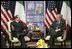 President George W. Bush meets with Italian Prime Minister Silvio Berlusconi Tuesday, Feb. 22, 2005, at NATO Headquarters in Brussels. 