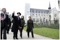 During her first day in Belgium, Laura Bush tours Brussels, Monday, Feb. 21, 2005.