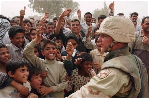 Maj. Gen. Blunt, Commanding General of the 3rd Infantry Division (3ID) from Fort Stewart Ga., talked with the doctors of Baghdad University Hospital about the conditions of the hospital, April 15, 2003. The 3ID is deployed in support of Operation Iraqi Freedom. 