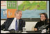 President George W. Bush and Laura Bush smile as they participate in a community roundtable Friday, March 9, 2007, at Meninos do Morumbi in Sao Paulo. The Brazilian organization teaches musical skills to the city’s youth as an alternative to drugs and crime. White House photo by Eric Draper